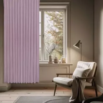 Штора на ленте димаут Полоса 200x280 см цвет розовый