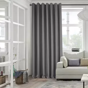 Штора на ленте для кухни Аликанте 160x260 см цвет коричневый