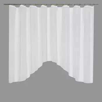 Штора на ленте для кухни "Арка" 285x160 см цвет белый