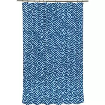 Штора на ленте «Геометрия», 145х180 см, цвет синий