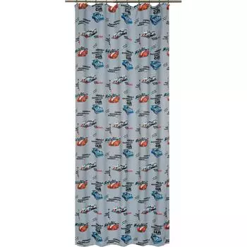 Штора на ленте «Гонки» 145х260 см цвет серый