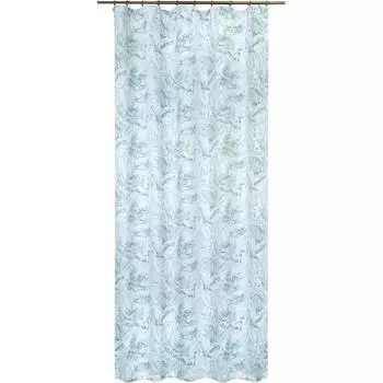 Штора на ленте «Гравюра» 145x260 см геометрия цвет зелёный