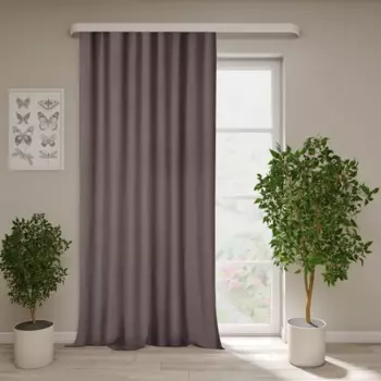 Штора на ленте Инко 140x260 см цвет коричневый