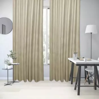 Штора на ленте Inspire Adler 200x280 см цвет серый-бежевый