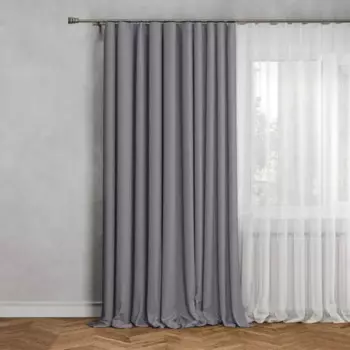 Штора на ленте Inspire Gita 200x280 см цвет серый Granit 3