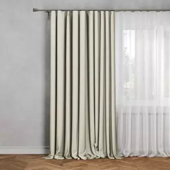 Штора на ленте Inspire Irkutsk 200x280 см цвет бежевый