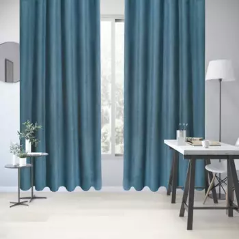 Штора на ленте Inspire Peru 160x280 см цвет бирюзовый