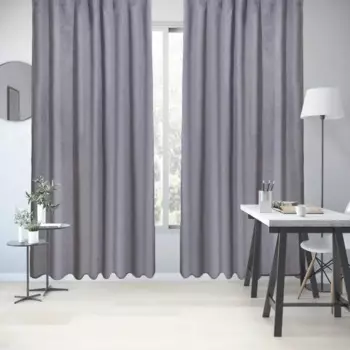 Штора на ленте Inspire Peru 160x280 см цвет серый