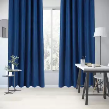 Штора на ленте Inspire Peru 160x280 см цвет синий