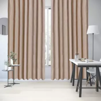 Штора на ленте Inspire Peru 160x280 см цвет бежевый