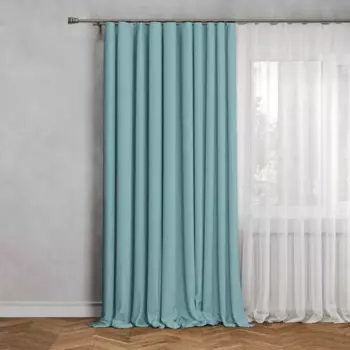 Штора на ленте Inspire Pharell 140x280 см цвет голубой Aqua 3