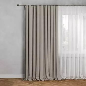 Штора на ленте Inspire Pharell 140x280 см цвет бежевый Trench 5