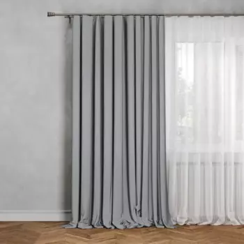 Штора на ленте Inspire Sely 200x280 см цвет серый Granit 3