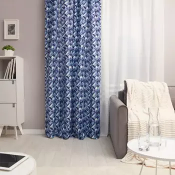 Штора на ленте Клауди 200x270 см цвет синий