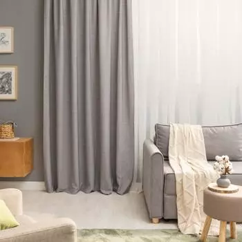 Штора на ленте Inspire Malonn 200x280 см цвет серый