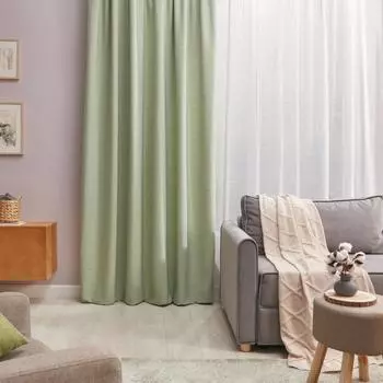 Штора на ленте Inspire Malonn 200x280 см цвет зелёный Sage 5