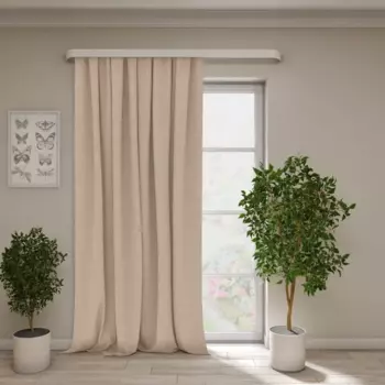 Штора на ленте Маро 150x270 см цвет коричневый