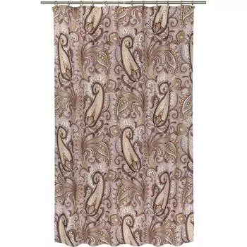 Штора на ленте «Огурцы» 145х180 см полиэстер цвет коричневый