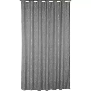 Штора на ленте «Полосы» 200x260 см цвет серый