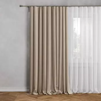 Штора на ленте Rian 150x270 см цвет бежевый