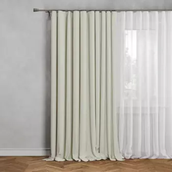 Штора на ленте Сида 160x260 см цвет бежевый