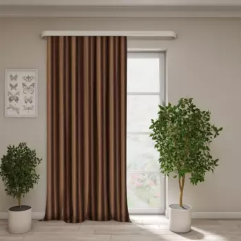 Штора на ленте Сима 150x280 см цвет шоколад
