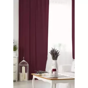 Комплект штор на ленте 145x280 см цвет бордо 2 шт