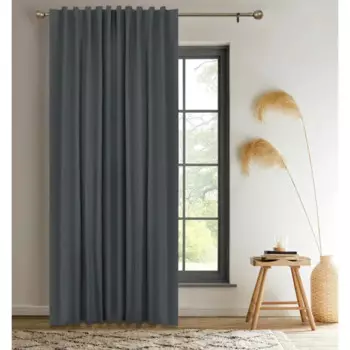 Штора на ленте со скрытыми петлями блэкаут Kreaforta Luce 210x280 см темно-серый