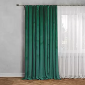 Штора на ленте со скрытыми петлями Inspire Tony 200x280 см цвет изумрудный Exotic 1