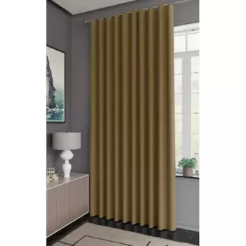 Штора на ленте со скрытыми петлями Kreaforta Looks 200x260 см цвет желтый