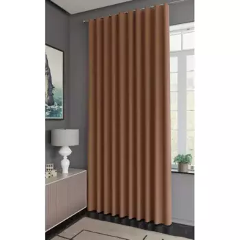 Штора на ленте со скрытыми петлями Kreaforta Looks 200x260 см цвет терракот