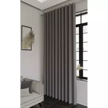 Штора на ленте со скрытыми петлями Kreaforta Looks 200x260 см цвет серо-коричневый