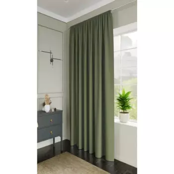 Штора на ленте со скрытыми петлями Kreaforta Pharu 140x280 см цвет зеленый