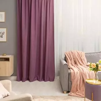 Штора на ленте со скрытыми петлями Inspire Looks 200x260 см цвет фиолетовый Violet