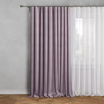 Штора на ленте Soft 160x280 см цвет розовый