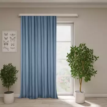 Штора на ленте Стиль 150x290 см цвет синий