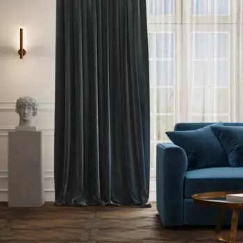 Штора на ленте Сюзи 200x280 см цвет сине-серый