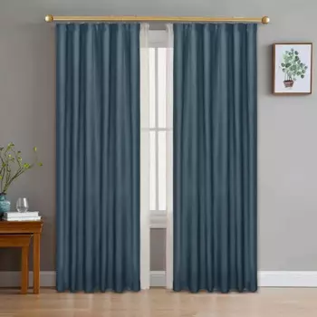 ЛЦ Штора на ленте Tegal 140x260 см цвет бирюзовый Fjord 0