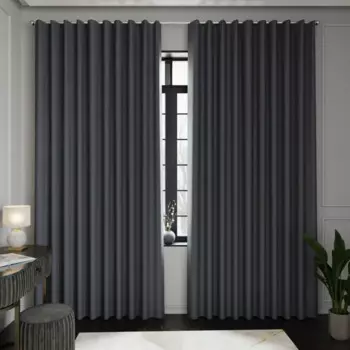 Комплект штор на ленте Виолетта 160x280 см цвет темно-серый