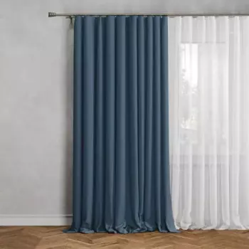 Штора на люверсах димаут 200x280 см цвет серо-голубой