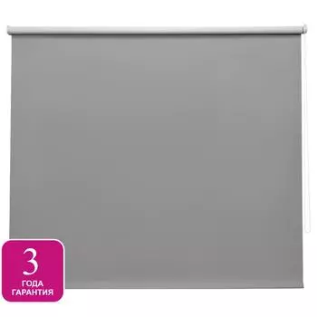 Штора рулонная блэкаут Inspire Santos 180x175 см серая Granit 3