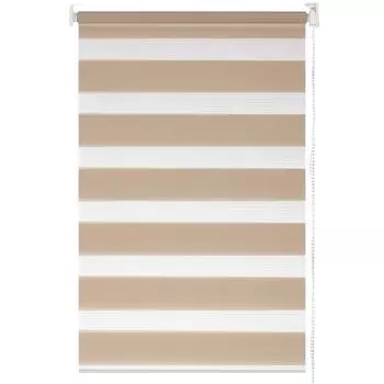 Штора рулонная день-ночь Inspire 160х175 см цвет бежевый