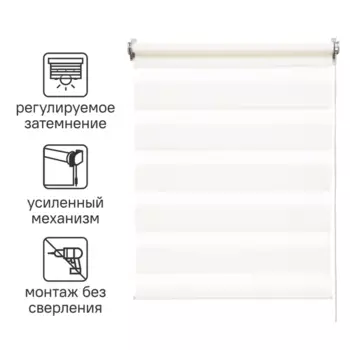 Штора рулонная день-ночь Inspire Moscou 50x160 см белая White 0