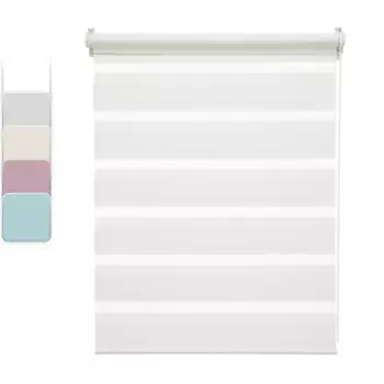 Штора рулонная день-ночь Inspire Peter 120x175 см белая