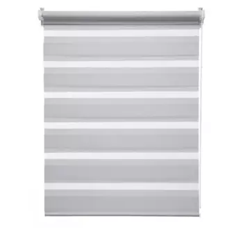 Штора рулонная день-ночь Inspire Peter 80x160 см светло-серая