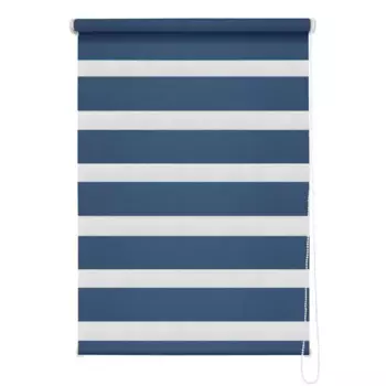 Штора рулонная день-ночь Madrid 80x160 см синяя