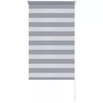 Штора рулонная день-ночь Сиберия 80x160 см серая