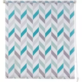 Штора рулонная «Геометрия», 100х160 см, цвет бирюзовый