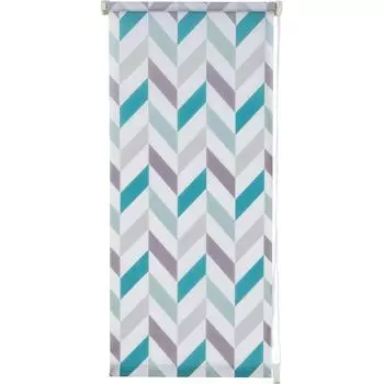 Штора рулонная «Геометрия», 40х160 см, цвет бирюзовый