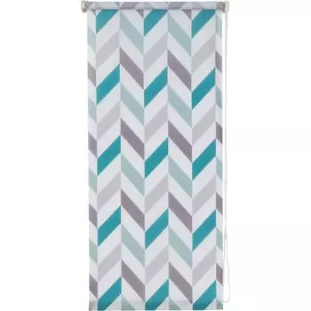 Штора рулонная «Геометрия», 50х160 см, цвет бирюзовый